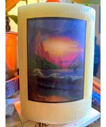 David Miller Glowing Art Candle Water Ocean Waves Beach Seascape Sunset ... - $20.00