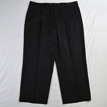 Zanella 40 x 28 Black Aaron Pleated Wool Mens Dress Pants - £19.24 GBP