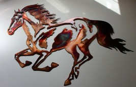 Running Horse - Metal Wall Art - Copper 42&quot; wide x 32 1/2&quot; tall - £158.70 GBP