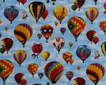 Cotton Hot Air Balloons Balloon Festival In Motion Fabric Print by Yard ... - £9.45 GBP