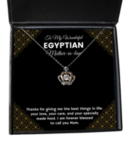 Egyptian Mother-in-Law Necklace Gifts - To My Wonderful Mother-in-law - Crown  - $49.95