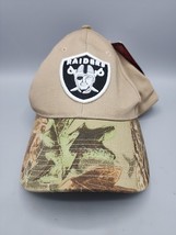 Raiders Football Camo Cap Hat Hook Loop Adjustment with Tags Hunting Hat - £7.87 GBP