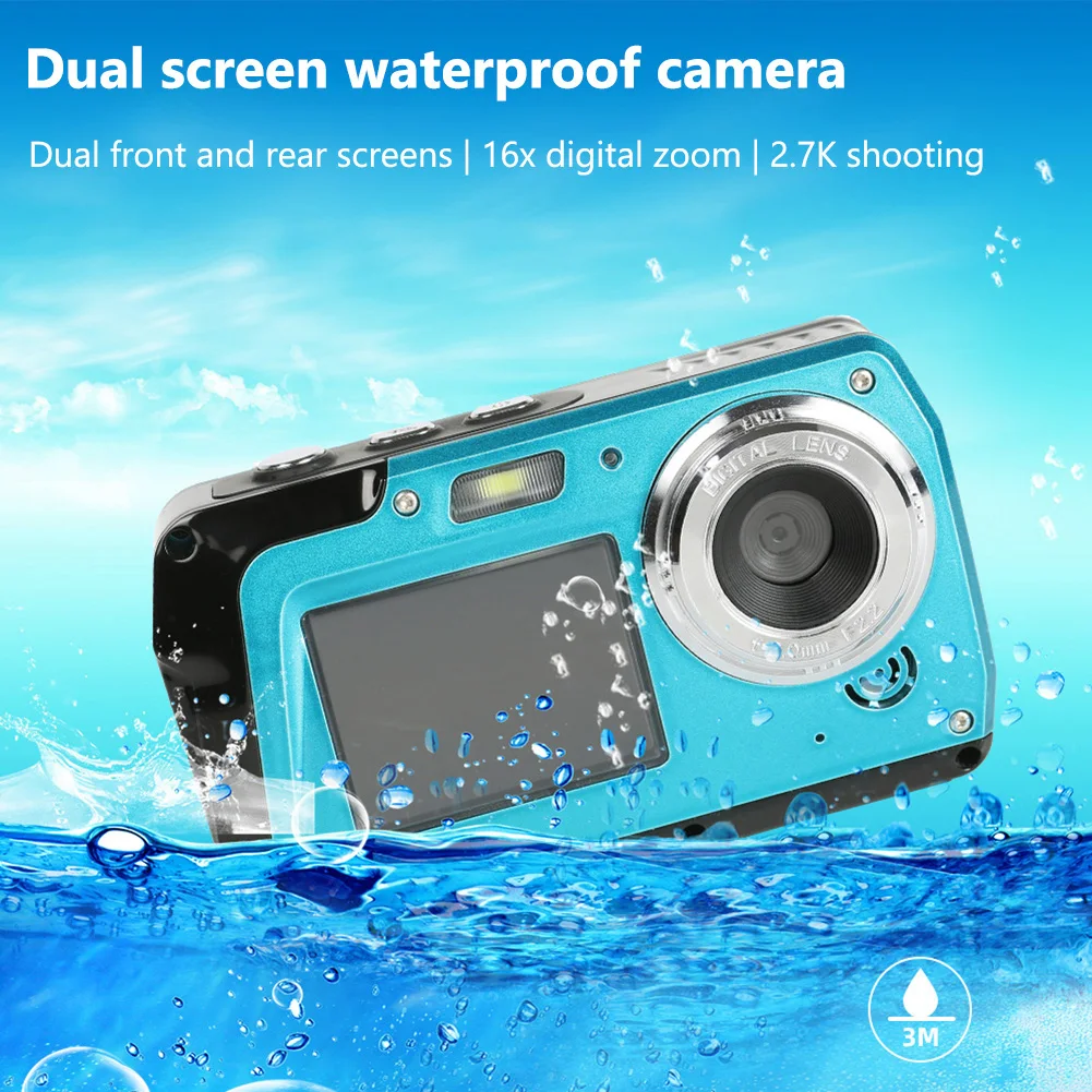 56MP Underwater Cameras IPS Dual Screen 4K 30FPS UHD Video Recorder Anti Shake - £70.17 GBP+