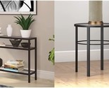Sivil&#39;S Wide Round Side Table And 42&quot; Wide Rectangular Console Table Are... - £169.45 GBP
