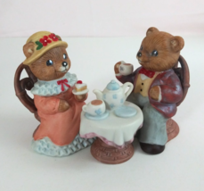 Vintage Set of 3 Homco Tea Time Bears Family #1401 Complete Set - $317.54 MXN