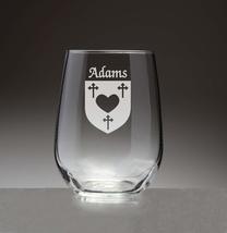 Adams Irish Coat of Arms Stemless Wine Glasses (Sand Etched) - £54.23 GBP