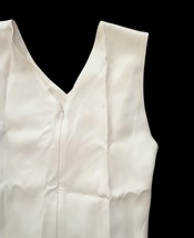 CELINE Paris 100% Silk Cross Front Top Off White Size 34 Made in France NWT image 9