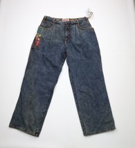 NOS Vtg 90s Streetwear Mens 38x32 Pleated Mega Baggy Big Pocket Wide Leg Jeans - £155.30 GBP