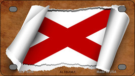 Alabama Flag Scroll Novelty Mini Metal License Plate Tag - $14.95