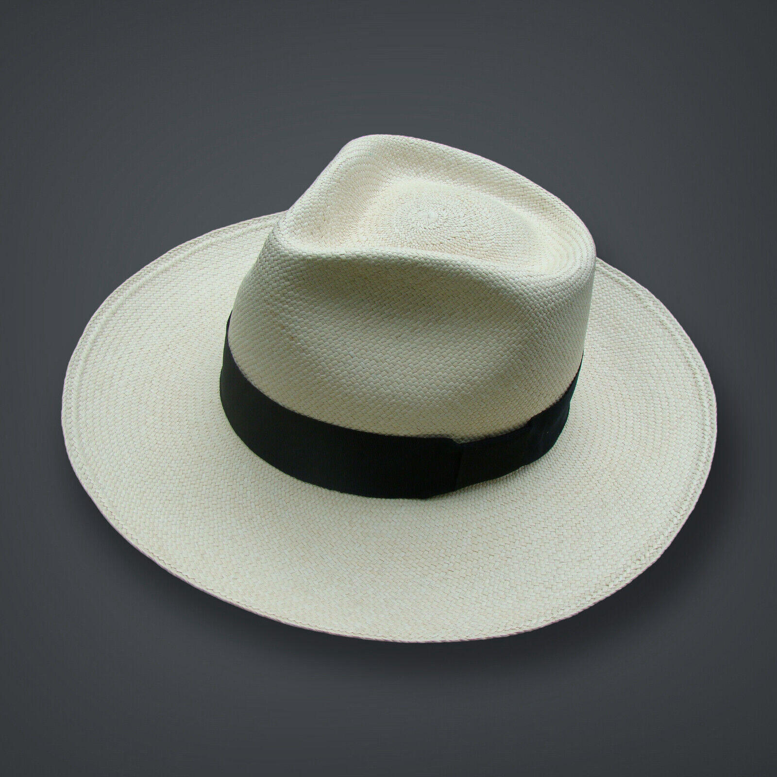 Genuine Panama Hat Montecristi "Diamante"  -  15 weaves  Men Woman Straw Fedora