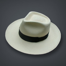 Genuine Panama Hat Montecristi &quot;Diamante&quot;  -  15 weaves  Men Woman Straw Fedora - £151.05 GBP