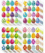 16 Sheets Easter Egg Stickers for Kids 256 Pcs Easter Stickers Bulk - £5.49 GBP