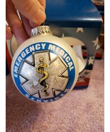 Krebs Round Glass Christmas Ornament Emergency Medical Services Staff of... - £12.40 GBP