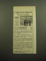 1960 Chemex Jet Fan Ad - A Chemex fan for Chemex Fans - £11.80 GBP