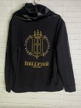 Marvel Hellfire Club Satin Trim Pullover Hoodie Sweatshirt Black Mens Si... - $198.00
