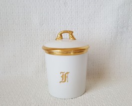 Tressemanes &amp; Vogt T&amp;V Limoges Gold Rim Monogram Condensed Milk Holder F... - $47.51