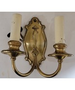 Vintage Brass 2-Light Wall Lamp Sconce for Refurbish &amp; Restoration #2 - €33,26 EUR
