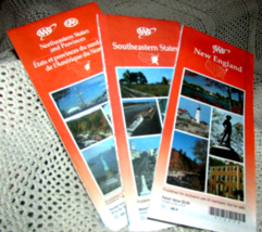 MAPS- SE STATES 1999, NE STATES, NEW ENGLAND 1998 AAA price each(sew rm ... - $5.00