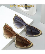 Women&#39;s Sexy Cat Eye Sunglasses Trendy Punk Female Shades Metal Frame UV400 - $31.41 CAD