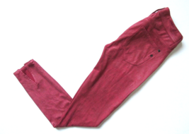 Genetic Denim The Layne in Metallic Blush Pink Faux Suede Skinny Pants 25 - $12.00