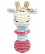 Pet Life ® 'Giraffe-Cow' Plush Squeaking Rubber Teething Newborn Puppy Dog Toy - £9.42 GBP