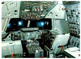 Cockpit of Swissair DC 10 Airplane Postcard - £5.41 GBP