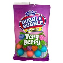 America&#39;s Original Dubble Bubble Very Berry Gum Balls 4 Oz Bags - £6.68 GBP