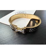 Hermes Clic H Cheval Pixel Enamel Black White print Hardware Bracelet Cuff - $4,601.88 MXN