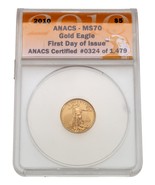 Águila Americana De Oro G$5 1/10 Oz. 2010 Calificada Por ANACS Como MS-7... - $667.81 CAD