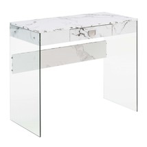 Convenience Concepts 131526WM SoHo Glass 36 Desk - £147.21 GBP