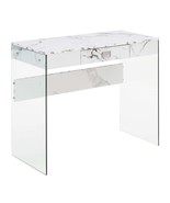 Convenience Concepts 131526WM SoHo Glass 36 Desk - £146.67 GBP