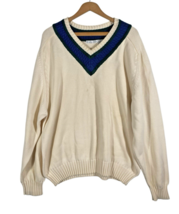 Claiborne Sweater Size XL Mens Vintage Tennis Preppy Chunky Knit Fisherm... - $925.03 MXN