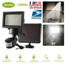 120 Led Solar Wall Light Pir Motion Sensor Outdoor Garden Flood Lamp Wat... - £39.32 GBP