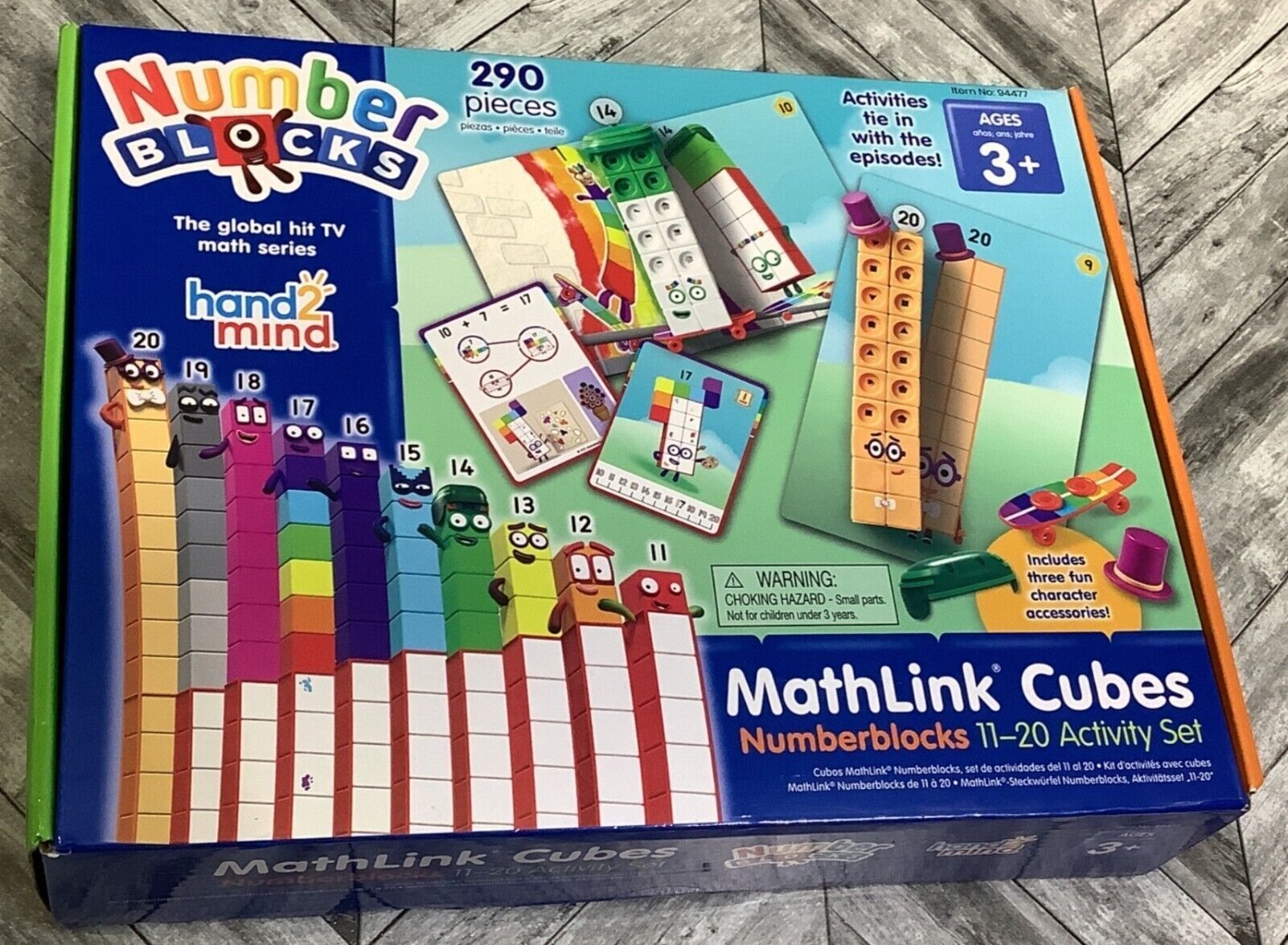 Hand2mind Numberblocks MathLink Cubes 11-20 Activity Set 290-Piece ...