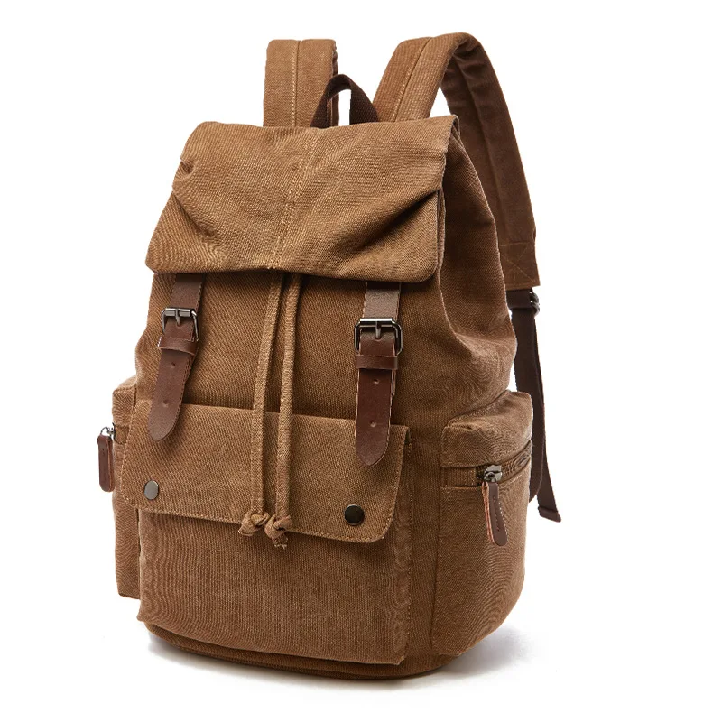 Canvas Laptop Backpack For Men Women School Large Mochila Feminina Fashion Anti- - £34.97 GBP
