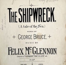 The Shipwreck A Tale Of The Sea 1894 Sheet Music Victorian McGlennon DWHH2 - £79.92 GBP