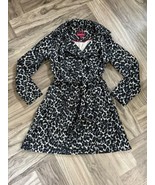 Merona Leopard Print Water Repellent Trenchcoat Doublebreasted Belt S Mo... - £29.61 GBP