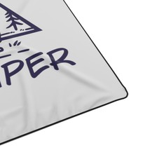 Happy Camper Fleece Blanket | Ultra-Soft Cozy Outdoor Adventure Throw Wrap - £44.46 GBP+