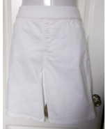 Intro love the fit White Bermuda Shorts White Size 14 Elastic waist cott... - $18.76