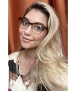 New BURBERRY B 2261 3687 50mm Burgundy Round Women Eyeglasses Frame - €147,12 EUR