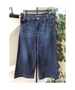 Express Jeans Women&#39;s Precision Fit Wide Leg Crop Jeans Size 8 Dark Wash... - $61.13 CAD
