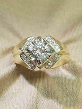 2Ct Moissanite Gorgeous Women&#39;s Engagement Ring 14k Yellow Gold Plated - £74.12 GBP