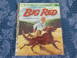Walt Disney&#39;s Big Red Vintage Little Golden Book D102 1962 1st Edition - £11.64 GBP