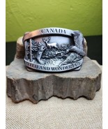 Bergamot Brass Works Belt Buckle Canada Wild and Wonderful 1985 VTG USA - €23,46 EUR