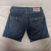 True Religion Billy Blue Jean Shorts 30 Flap Pocket - £22.80 GBP