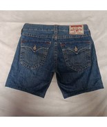 True Religion Billy Blue Jean Shorts 30 Flap Pocket - £22.76 GBP