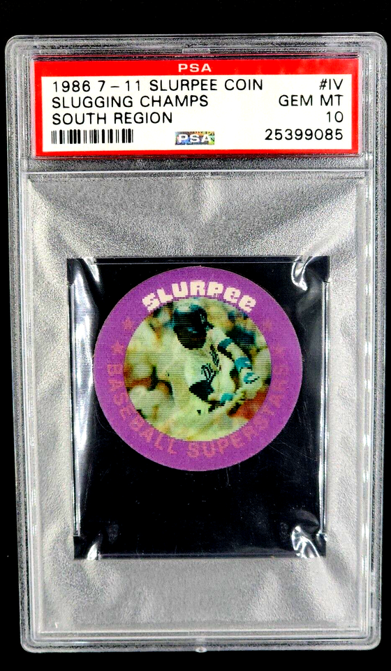 Primary image for 1986 7 11 Slurpee Coin South Region 4 IV Slugging Champ Dave Parker PSA 10 Pop 5