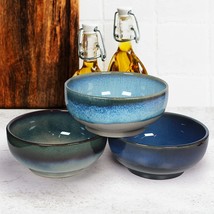 (Glacier Blue) Glazed ceramic popcorn bowl 8&quot; ramen bowl ceramic Dishwasher &amp; Mi - £39.16 GBP