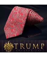 Donald  Trump Necktie Signature Collection 100% Silk Red White Black Pai... - $101.20