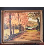 Farm Barns - Oil on board by noted Long Island, New York Artist Edith Br... - $4,455.38 MXN